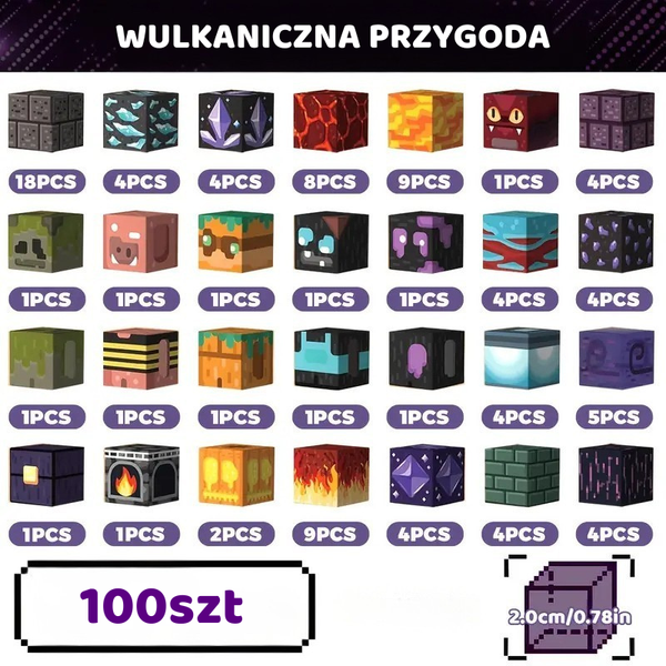 MakeBricks – Wulkaniczna Przygoda 100 elementów + GRATISY